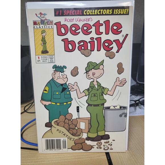 Beetle Bailey #1 (1992) Harvey Comics Newsstand Edition Mort Walker Cover VF+ - Picture 1 of 6